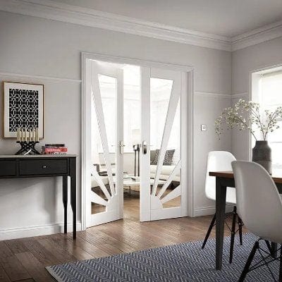 Aurora White Primed Glazed Internal Door - All Sizes - Doors