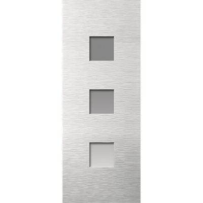 Ripple White Primed Glazed Internal Door - All Sizes -