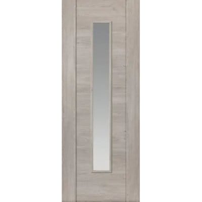 Alabama Fumo Wood Effect Laminate Glazed Internal Door - All Sizes - Doors