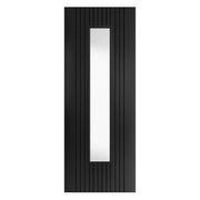 Aria Black Pre-Finished Glazed Internal Door - All Sizes -