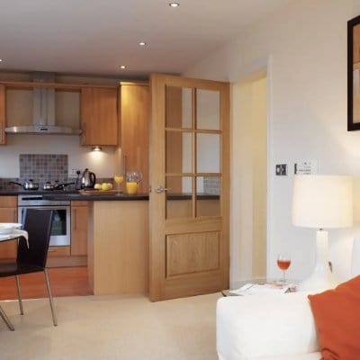 Traditional Dove Oak Glazed Internal Door - All Sizes -