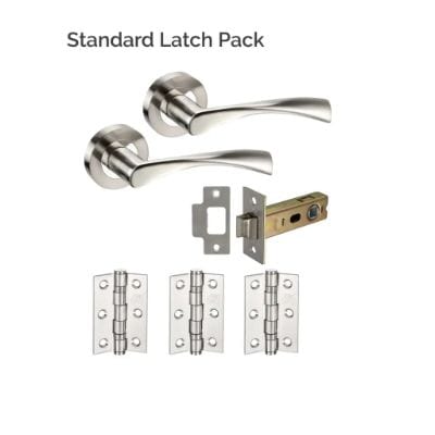 Boston Polished Satin Stainless Steel Latch Pack -