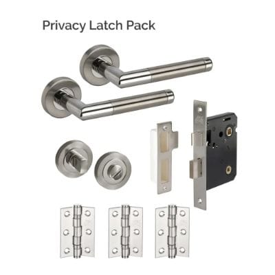 Portland Polished Satin Stainless Steel Latch Pack - Hardware > Building Materials > Door Hardware > Door Knobs & Handles Door Handle