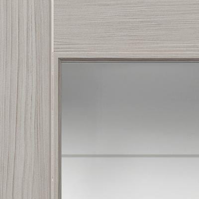 JB Kind Tigris Light Grey Pre-Finished Fully Glazed Internal Laminate Door - All Sizes -