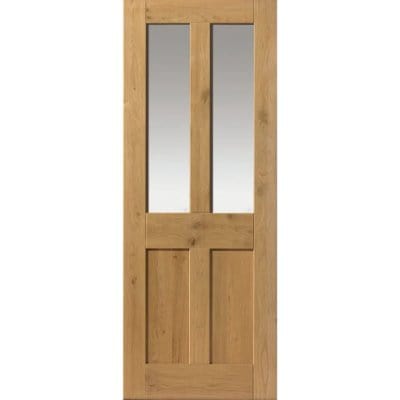 Rustic Oak 1930's Shaker 4 Panel Pre Finished Internal Door - 1981mm x 762mm -