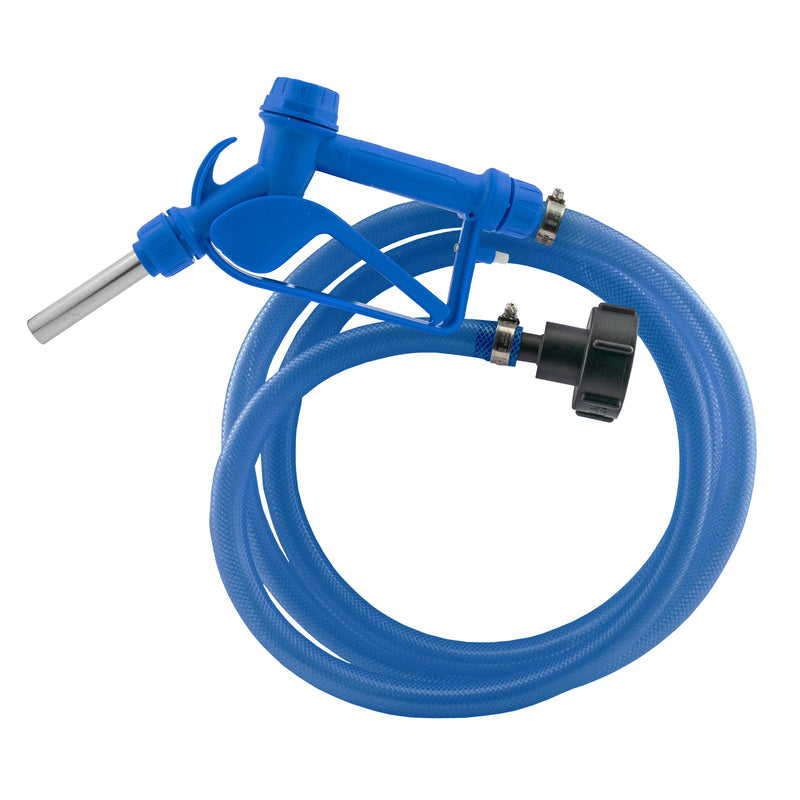 Ad-Blue Metal Fuel Gun Blue with ¾” Hose & Tank Adaptor Set - Home & Garden > Lawn & Garden Tech Hose & Fittings