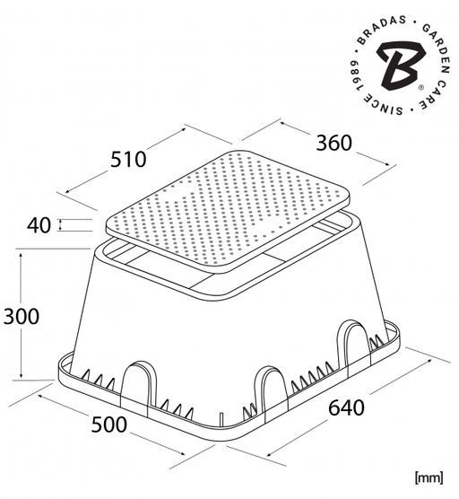 Jumbo Valve Box, 64x50cm - Home & Garden