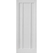 White door with a minimalist design on a white background