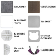 Kitty Cubby Cat Cube Play Tower MAXI - Animals & Pet Supplies > Pet Supplies > Cat Supplies PETS