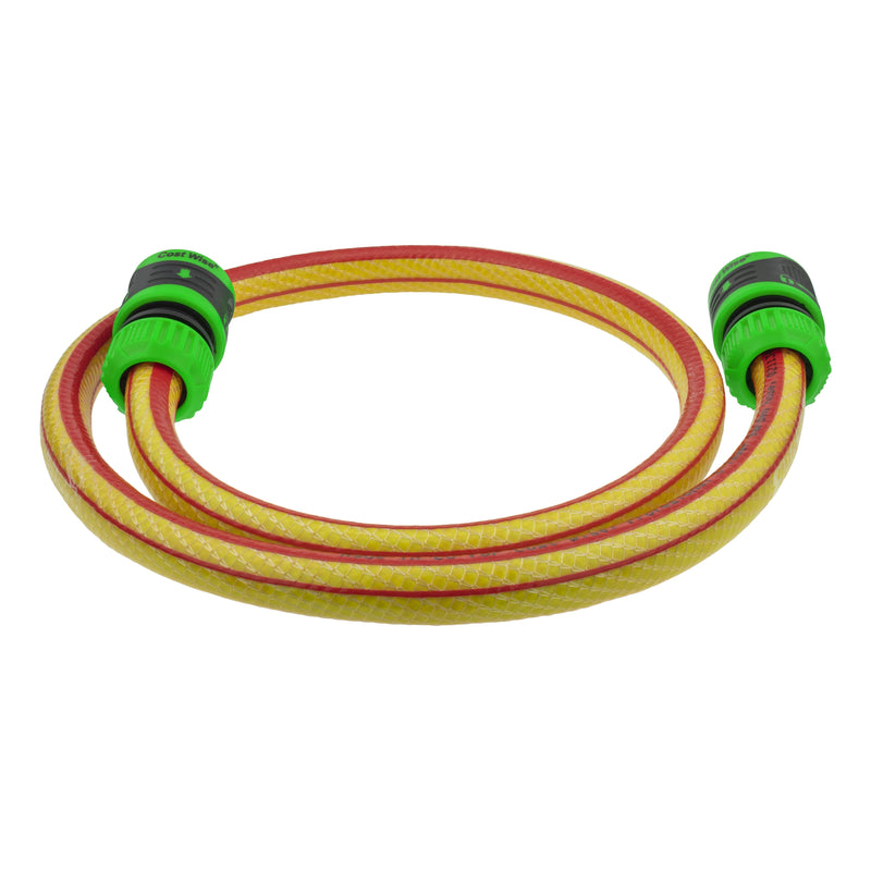 Premium Garden Hose Yellow with Green Lock Connectors - Garden watering