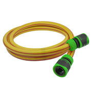 Premium Garden Hose Yellow with Green Lock Connectors - Garden watering