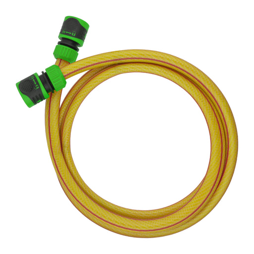 Premium Garden Hose Yellow with Green Lock Connectors - Garden watering