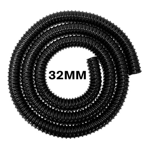 Corrugated Pipe 1.25" (32mm) with 2 x Double Wire Clips Set - Hardware > Plumbing > Plumbing Hoses & Supply Lines Tech Hose & Fittings