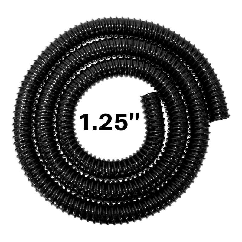 Corrugated Pipe 1.25" (32mm) with 2 x Double Wire Clips Set - Hardware > Plumbing > Plumbing Hoses & Supply Lines Tech Hose & Fittings