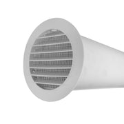 Through Wall Ventilation Kit Round Louvre Vent VC-KRO0184 with White External Vent - OTHER
