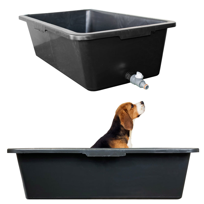 Versatile Large 65L Dog Bath/Pool/Tub - Suitable for Small to Large Breeds - with Drain Plug & Premium Connector - Perfect for medium size dog breeds - Durable, Easy to Store - Animals & Pet Supplies > Pet Supplies > Pet Grooming Supplies