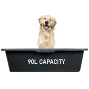 Versatile Large 90L Dog Bath/Pool/Tub - Suitable for Small to Large Breeds - with Drain Plug & Premium Connector - Perfect for medium and large dog breeds - Durable, Easy to Store - Animals & Pet Supplies > Pet Supplies > Pet Grooming Supplies