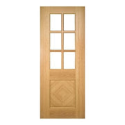 Kensington Oak Prefinished Bevelled Glaze Internal Door - All Sizes -