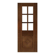 Kensington Walnut Prefinished Bevelled Glazed Internal Door - All Sizes -