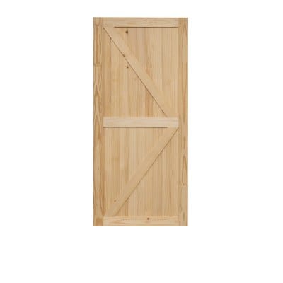 Knotty Pine Unfinished Internal Barn Door 42" 2134 x 970mm - Doors