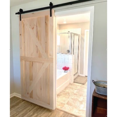 Knotty Pine Unfinished Internal Barn Door 42" 2134 x 970mm - Doors