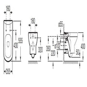 Senso Ceramic Wall Hung Toilet Pan - Bathrooms