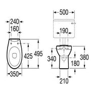 Laura Back To Wall Toilet Pan - Bathrooms