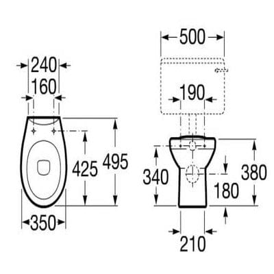 Laura Back To Wall Toilet Pan - Bathrooms