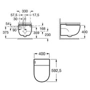 Meridian N Wall Hung Toilet with Integrated Cistern and Seat - Bathrooms