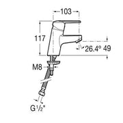 Victoria V2 Chrome Smooth Body Basin Mixer Tap - Bathrooms