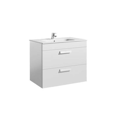 Debba Unik 2 Drawer Wall Hung 800mm Bathroom Vanity Unit - All Colours - Bathrooms