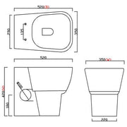 Cubix Back to Wall Toilet (suitable for concealed cisterns) - Bathrooms