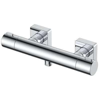 Wall Mounted Exposed Thermostatic Chrome Bar Valve - Bathrooms