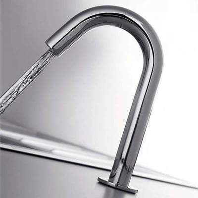 Commercial Tall Curved Deck Mounted Infra Red Tap - Bathrooms