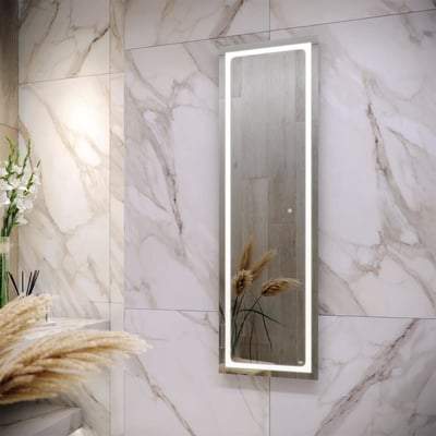 LED Illuminated Tall Dress Mirror with Demister and Touch Sensor Switch - Bathrooms