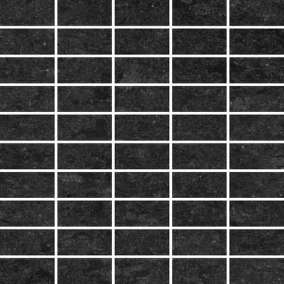 Lounge Black Unpolished Mosaic Tile Sheet - Tiles