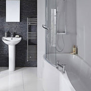 Compact P Shower Bath Set - Left Handed - Bathrooms