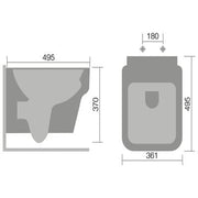 Medici Wall Hung Toilet (suitable for cistern & frame packs) - Bathrooms