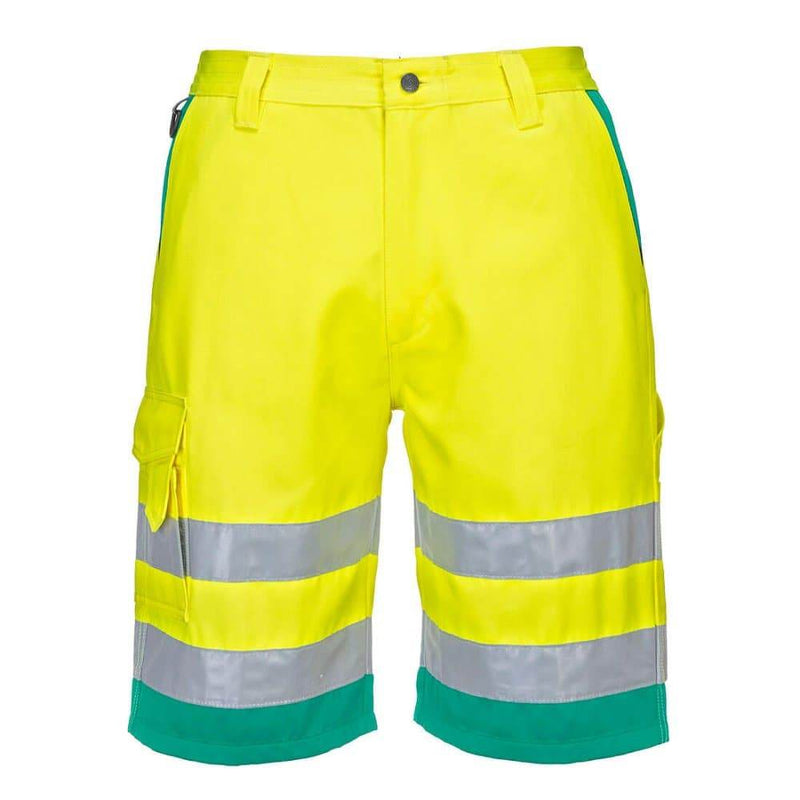 PORTWEST L043 HI-VIS LIGHTWEIGHT POLYCOTTON SHORTS - HI-VIS SHORTS