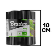 Wavy Plastic Garden Lawn Edging, H=10CM, L=9M, Black - Hardware > Fencing & Barriers > Garden Borders & Edging > Edging Garden tools & Accesories