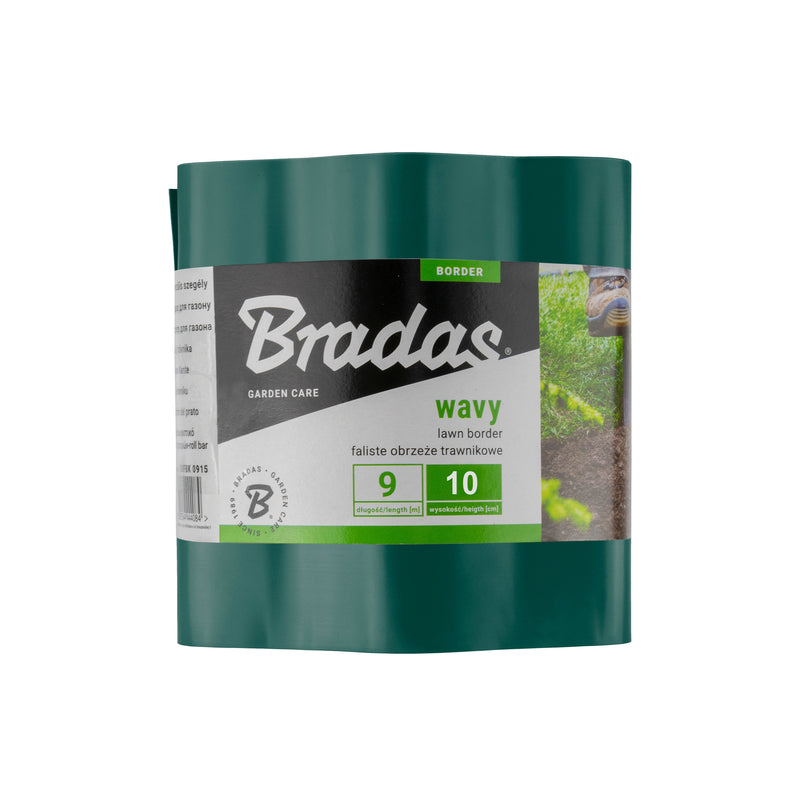 Wavy Plastic Garden Lawn Edging, H=10CM, L=9M, Green - Hardware > Fencing & Barriers > Garden Borders & Edging > Edging Garden tools & Accesories