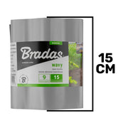 Wavy Plastic Garden Lawn Edging, H=15CM, L=9M, Light Gray - Hardware > Fencing & Barriers > Garden Borders & Edging > Edging Garden tools & Accesories