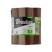 Wavy Plastic Garden Lawn Edging, H=15CM, L=9M, Brown - Hardware > Fencing & Barriers > Garden Borders & Edging > Edging Garden tools & Accesories