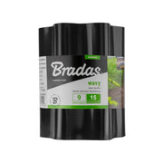 Wavy Plastic Garden Lawn Edging, H=15CM, L=9M, Black - Hardware > Fencing & Barriers > Garden Borders & Edging > Edging Garden tools & Accesories