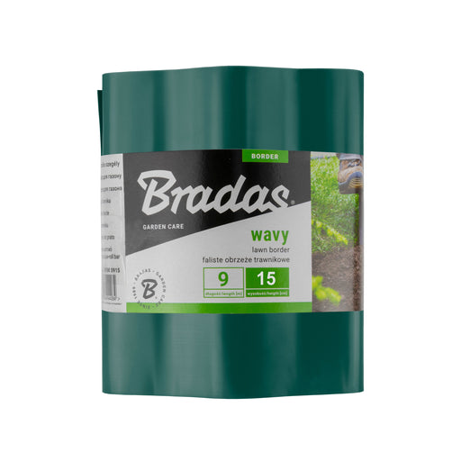 Wavy Plastic Garden Lawn Edging, H=15CM, L=9M, Green - Hardware > Fencing & Barriers > Garden Borders & Edging > Edging Garden tools & Accesories
