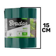 Wavy Plastic Garden Lawn Edging, H=15CM, L=9M, Green - Hardware > Fencing & Barriers > Garden Borders & Edging > Edging Garden tools & Accesories