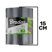 Wavy Plastic Garden Lawn Edging, H=15CM, L=9M, Gray - Hardware > Fencing & Barriers > Garden Borders & Edging > Edging Garden tools & Accesories