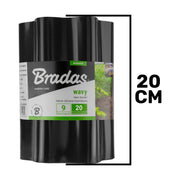 Wavy Plastic Garden Lawn Edging, H=20CM, L=9M, Black - Hardware > Fencing & Barriers > Garden Borders & Edging > Edging Garden tools & Accesories