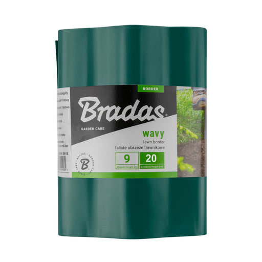 Wavy Plastic Garden Lawn Edging, H=20CM, L=9M, Green - Hardware > Fencing & Barriers > Garden Borders & Edging > Edging Garden tools & Accesories