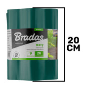 Wavy Plastic Garden Lawn Edging, H=20CM, L=9M, Green - Hardware > Fencing & Barriers > Garden Borders & Edging > Edging Garden tools & Accesories